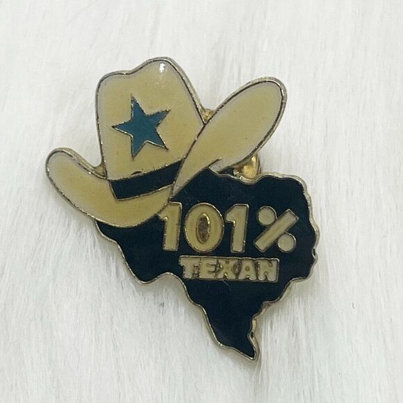 Vintage Jewelry - 🔮 5/$25 Vintage 101% Texan Cowboy Hat Texas‎ Pin
